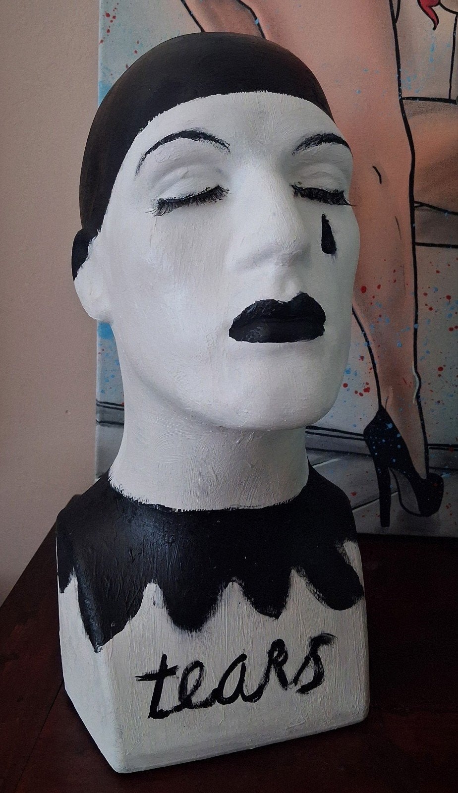 Pierrot/Kunst/Art/Buste/Hoofd, Antiek en Kunst, Ophalen of Verzenden