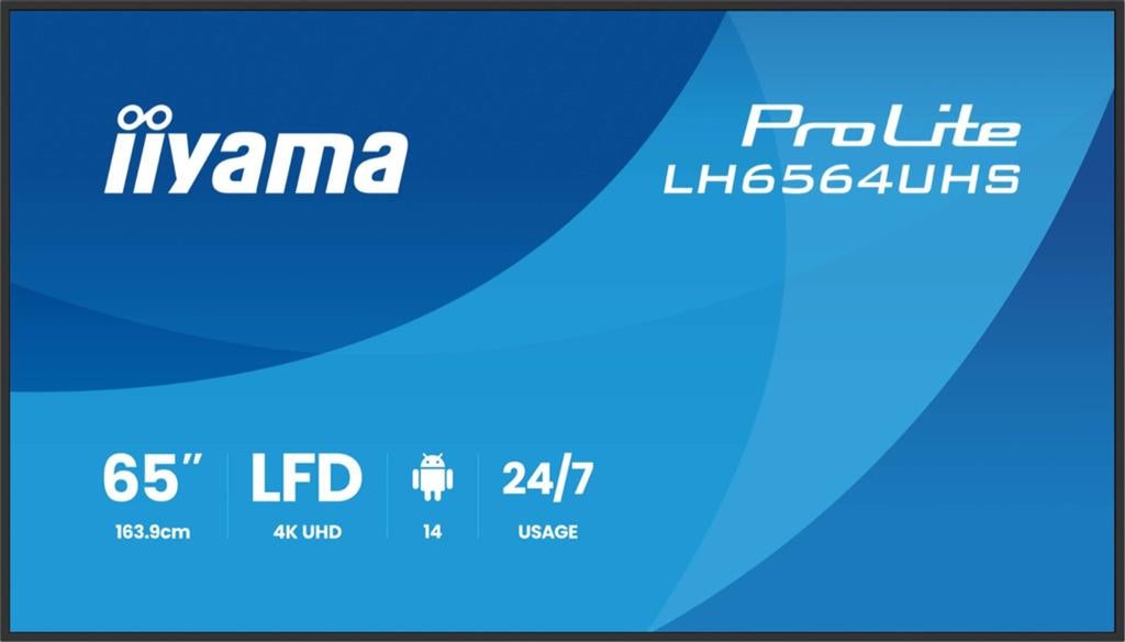 Iiyama ProLite LH6564UHS-B1AG 65 inch 4K UHD Scherm, Computers en Software, Monitoren, Ophalen of Verzenden, Nieuw