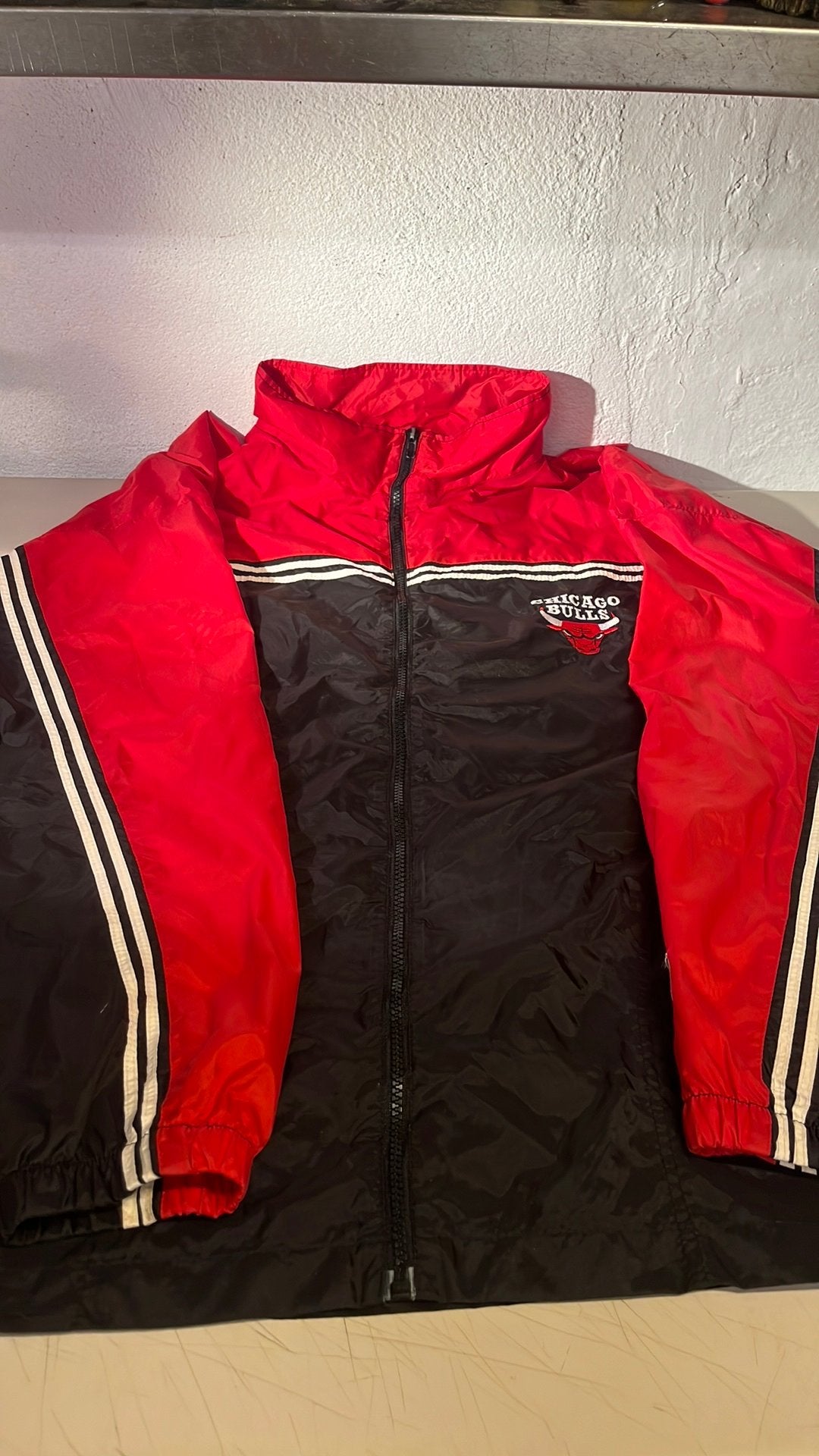 Chicago Bulls NBA Logo7 zomer jas L origineel 80’s, Ophalen of Verzenden, Zo goed als nieuw, Zwart