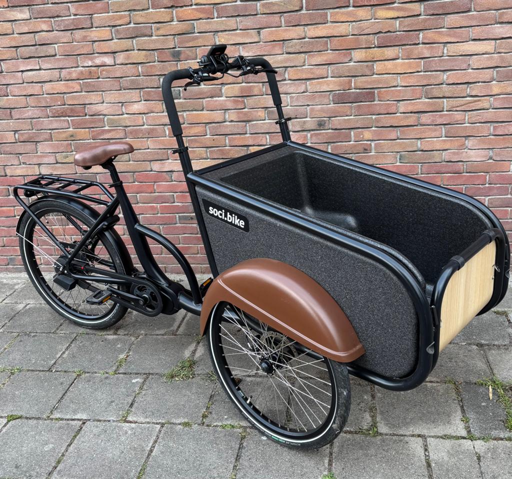 Socibike compact / electrische bakfiets / zo goed als nieuw, Elektrisch, Zo goed als nieuw, 2 kinderen, Ophalen