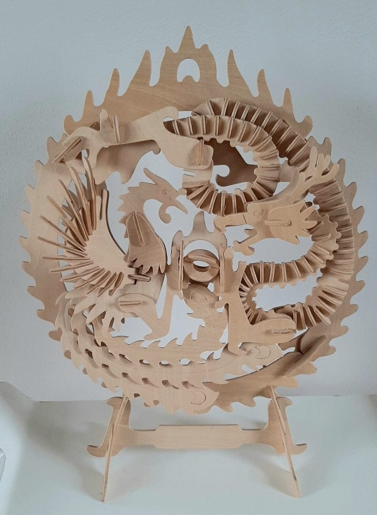 3D houten puzzel Draak en Feniks, Ophalen of Verzenden, Minder dan 500 stukjes, Nieuw, Rubik's of 3D-puzzel