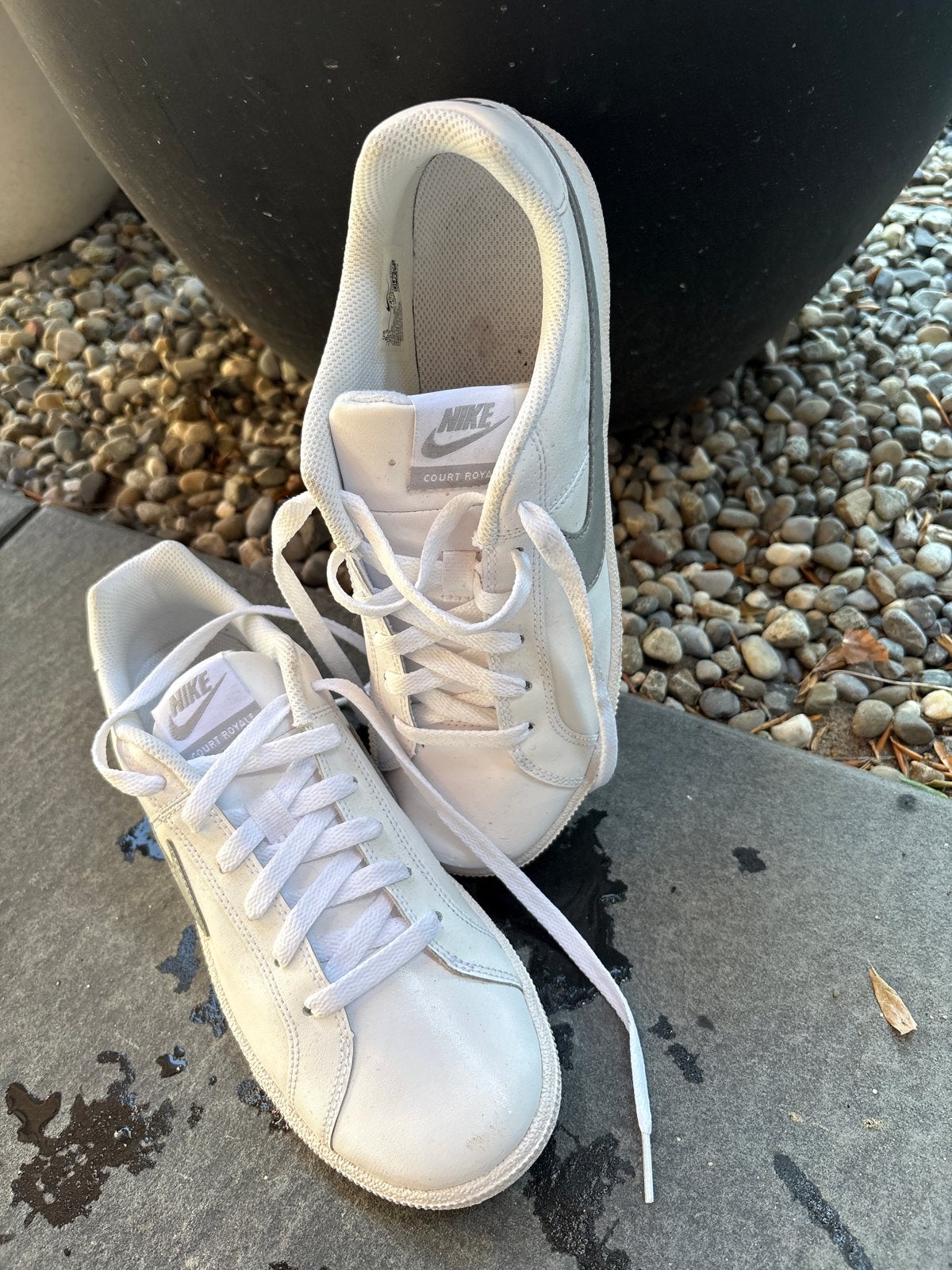 Nike Court Royale witte sneakers met zilveren logo, maat 40, Wit, Nieuw, Ophalen of Verzenden, Sneakers of Gympen