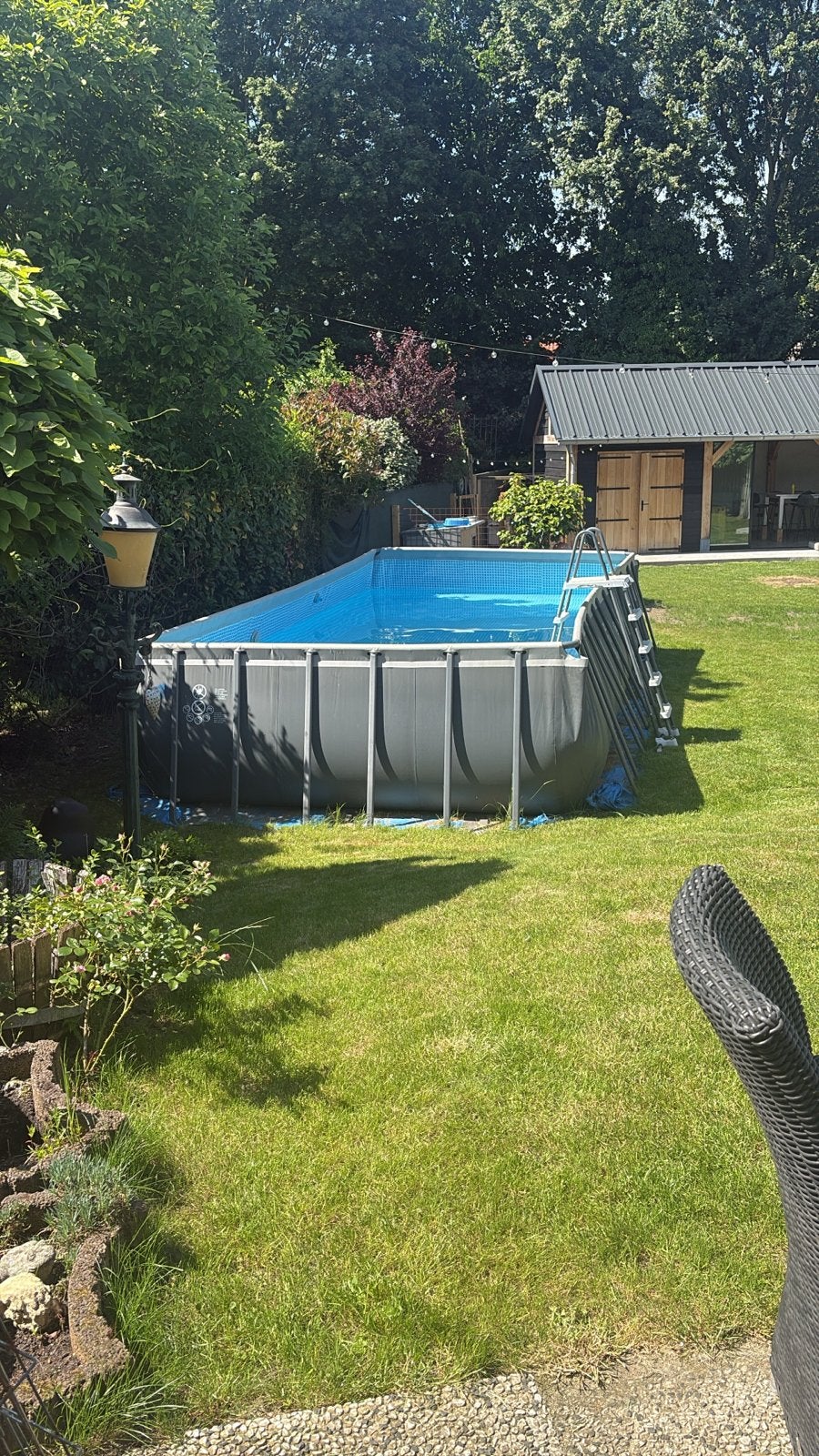 Intex Zwembad 7.32m x 3.66m x 1.32m met toebehoren, Tuin en Terras, Gebruikt, 300 cm of meer, Rechthoekig, Ophalen
