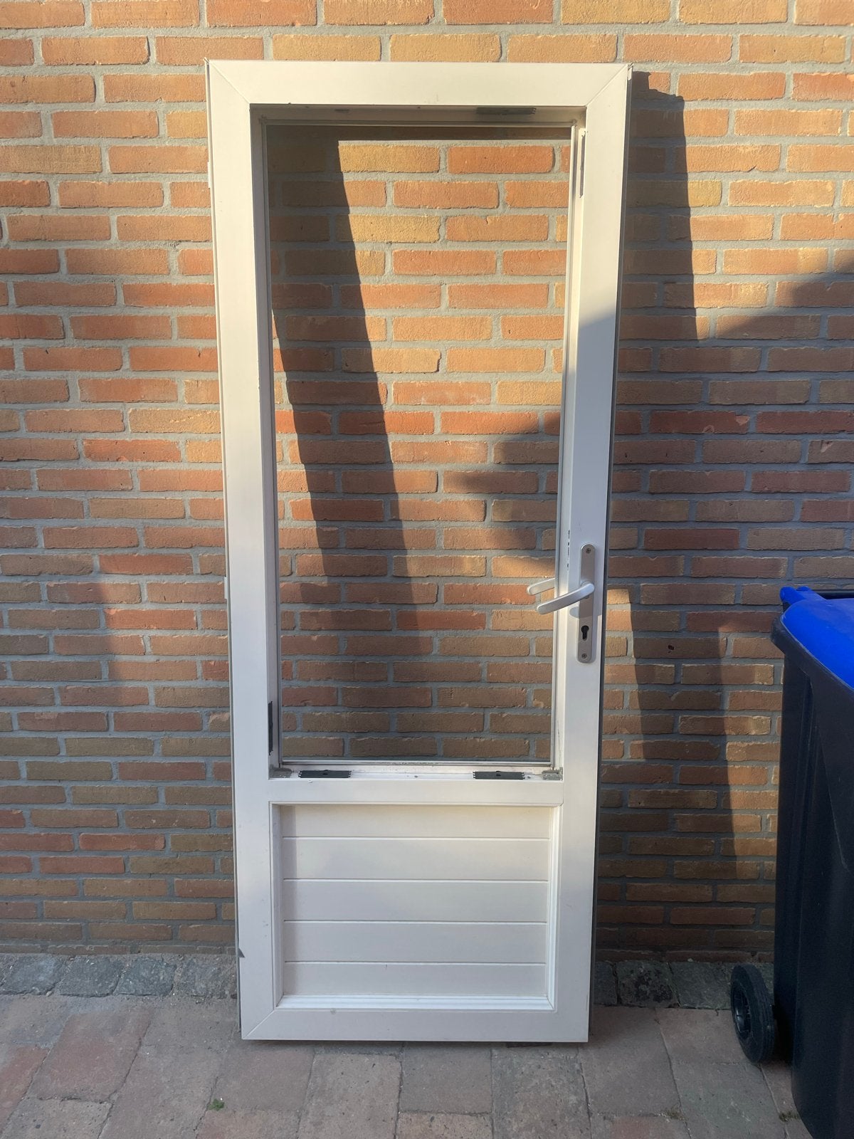 Achterdeur 780x2050mm met 3-puntssluiting en dubbel glas, Ophalen, Gebruikt, Minder dan 80 cm, 200 tot 215 cm