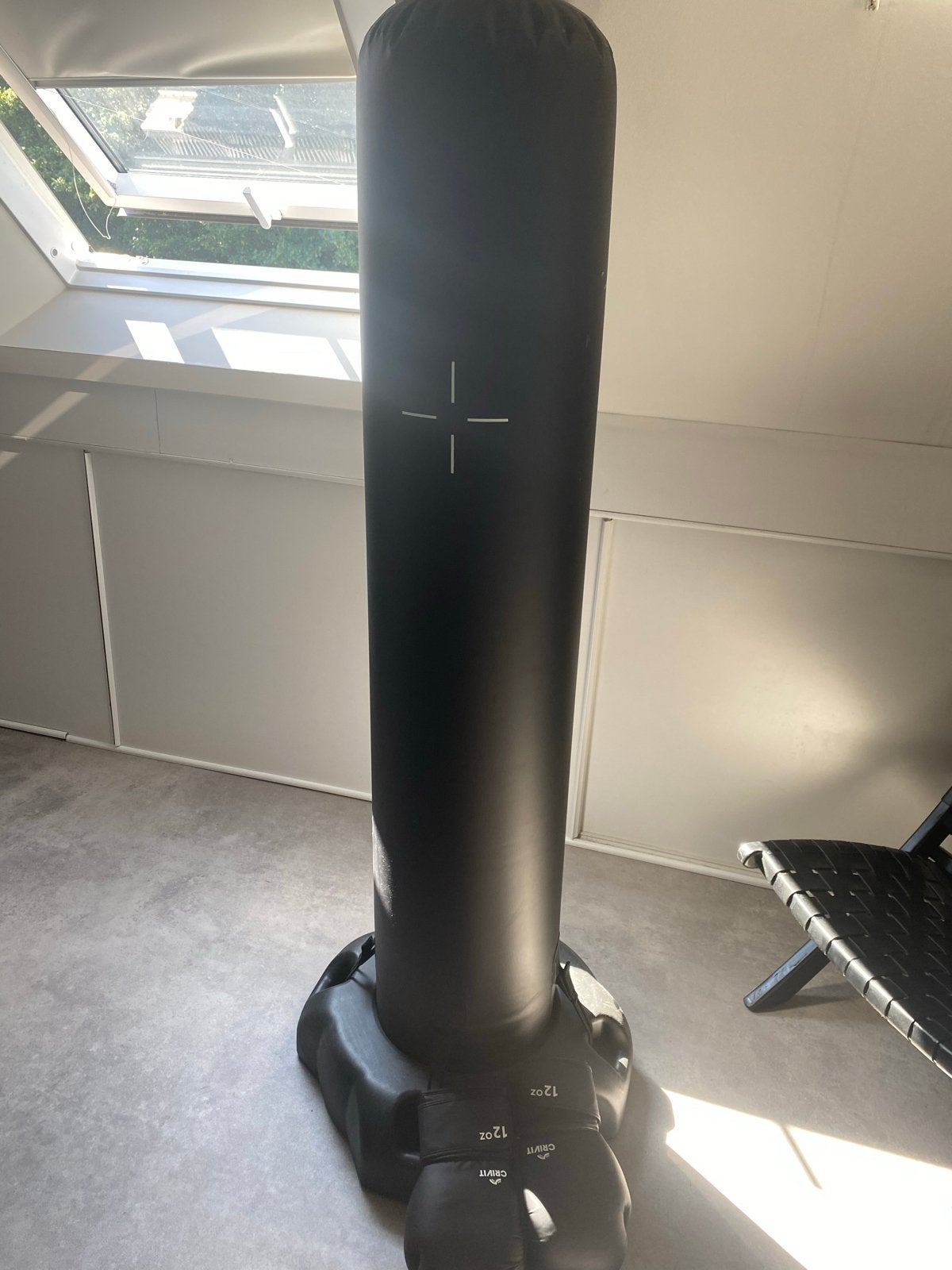 CRIVIT Opblaasbare Bokszak 160cm met Nieuwe Bokshandschoenen, Ophalen, Zo goed als nieuw, Bokszak