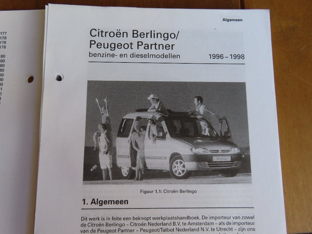 Vraagbaak Citroen Berlingo, Peugeot Partner +diesel af 1996, Auto diversen, Handleidingen en Instructieboekjes, Ophalen of Verzenden