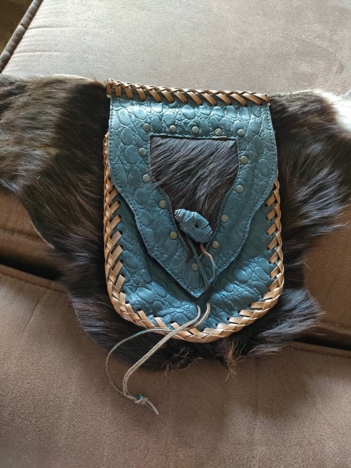 vintage leren heuptas/belt, Sieraden, Tassen en Uiterlijk, Ophalen of Verzenden, Bruin, Overige typen