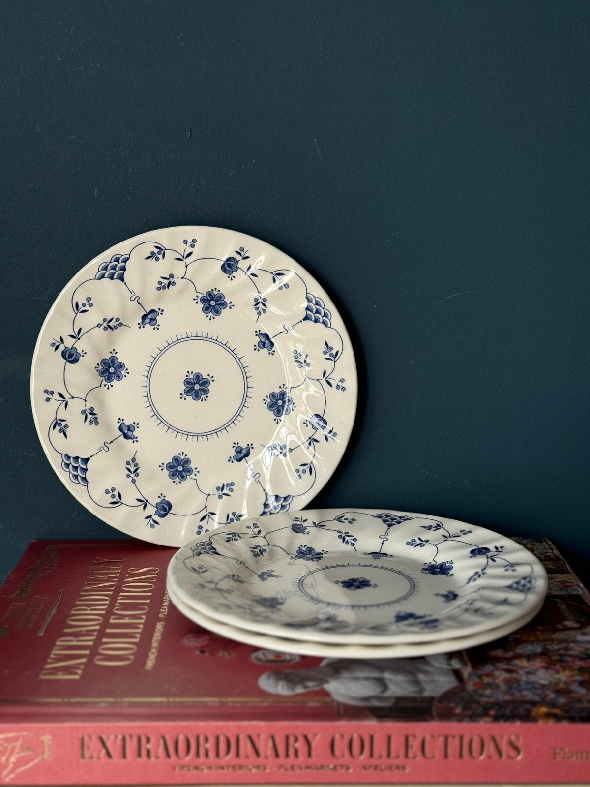 Churchill Georgian Finlandia Set van 3 vintage gebaksbordjes, Huis en Inrichting, Keuken | Servies, Ophalen of Verzenden, Porselein