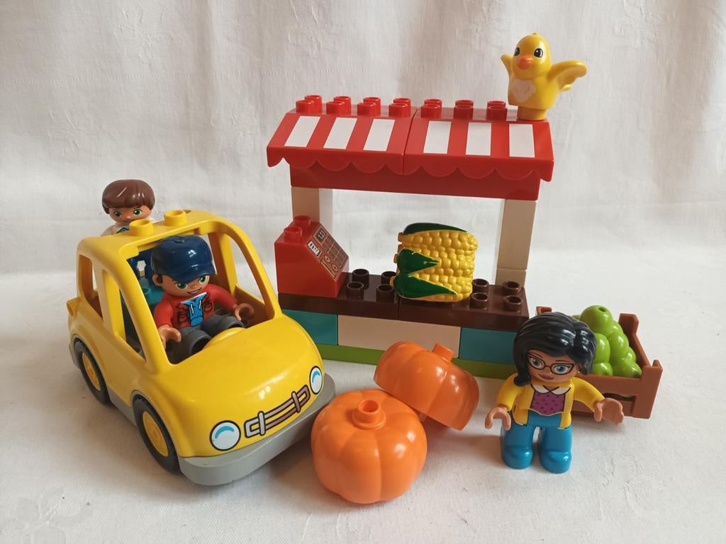 Lego Duplo 10867 Boerenmarkt groentekraam met groente ,auto, Ophalen of Verzenden, Complete set, Duplo