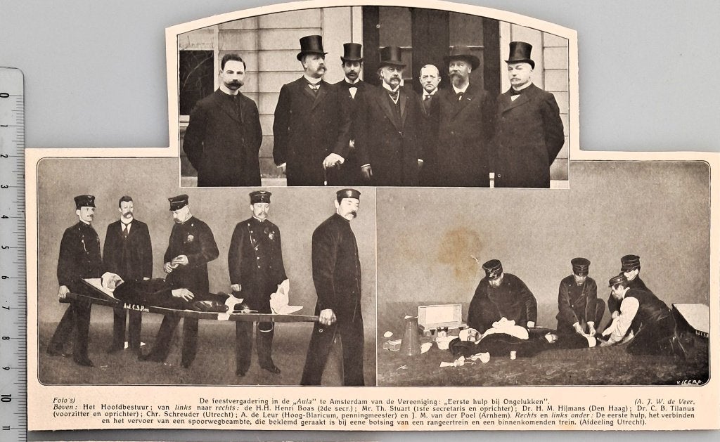 Rode Kruis 1909; EHBO-vergadering en -oefening in Amsterdam, Verzenden, Voor 1940, Gebruikt, Overige onderwerpen