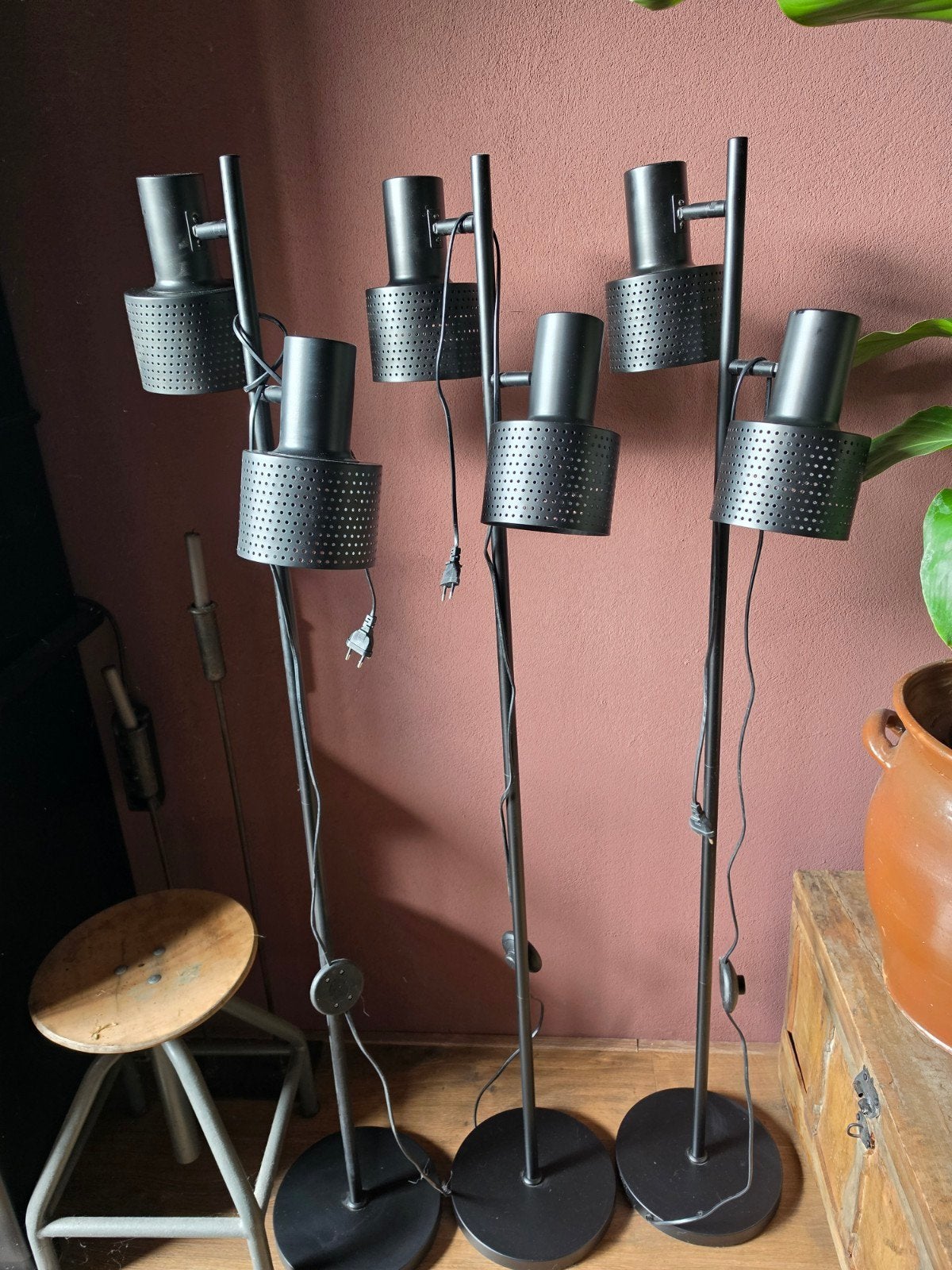 3 kwantum vloerlampen, Ophalen, Zo goed als nieuw, Metaal, 150 tot 200 cm