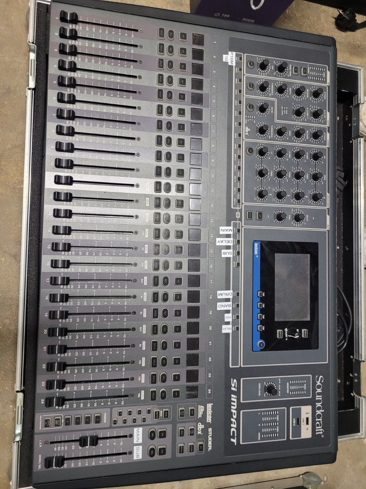 Soundcraft SI-impact incl flightcase en Stagebox, Ophalen, Zo goed als nieuw