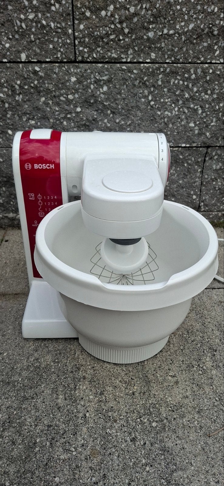 Bosch MUM 4 keukenmachine met accessoires, Witgoed en Apparatuur, Ophalen of Verzenden, Gebruikt, 3 snelheden of meer