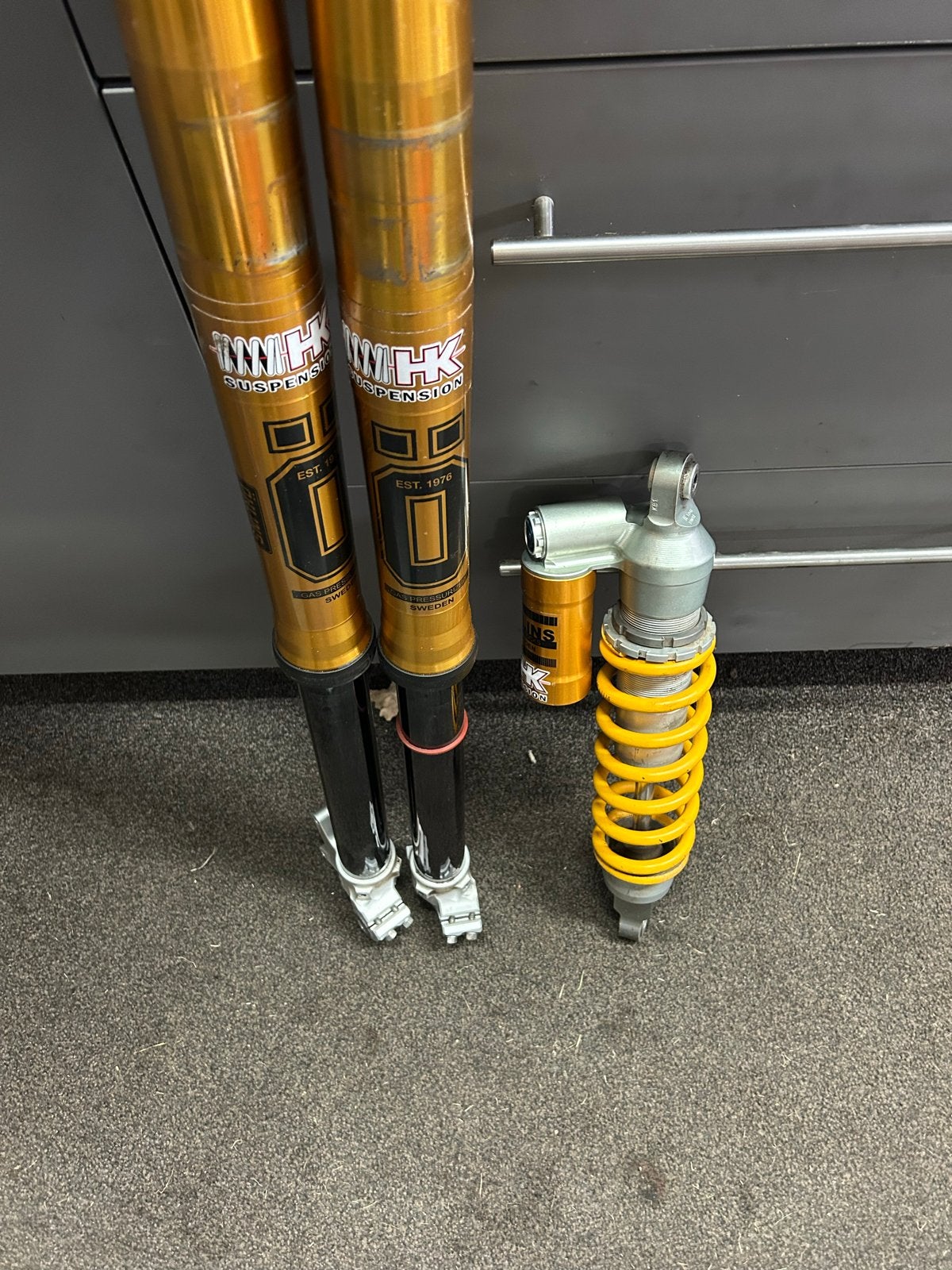 Öhlins WHK Suspension Voorvork en Achterschokbreker, Ophalen of Verzenden, Gebruikt