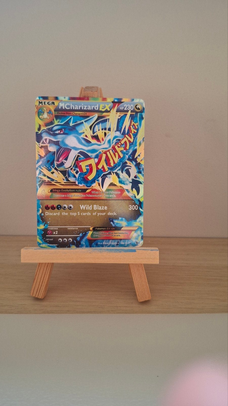 Mega Charizard EX Pokémon Kaart, Verzenden, Zo goed als nieuw, Losse kaart, Foil