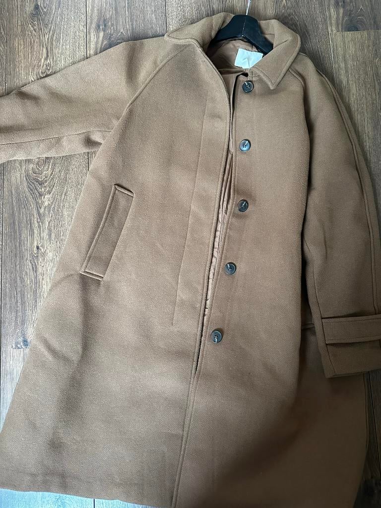 H&M coat als nieuw maat S bruin, Ophalen, Zo goed als nieuw, Maat 36 (S), Bruin