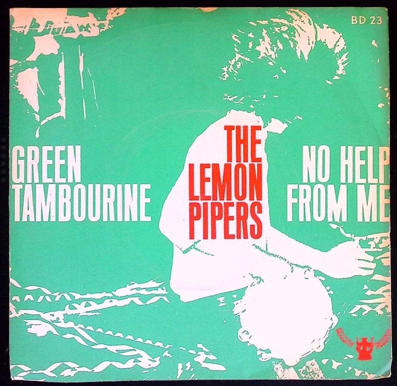 The Lemon Pipers – Green Tambourine / No Help From Me PS 45, 7 inch, Zo goed als nieuw, Pop, Beschermende buitenhoes