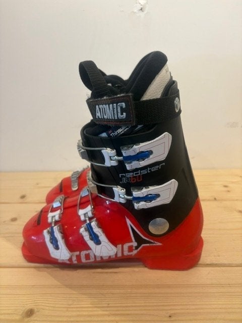 Atomic Redster Jr 60 Kinder skischoenen maat 24.5(38) Netjes, Info@atomic.com, Gebruikt, 100 tot 140 cm, Schoenen