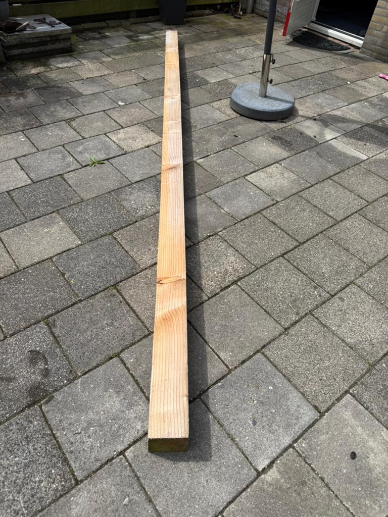 1x balk  12x12 400 cm lang, Ophalen, Nieuw, 250 cm of meer, Palen