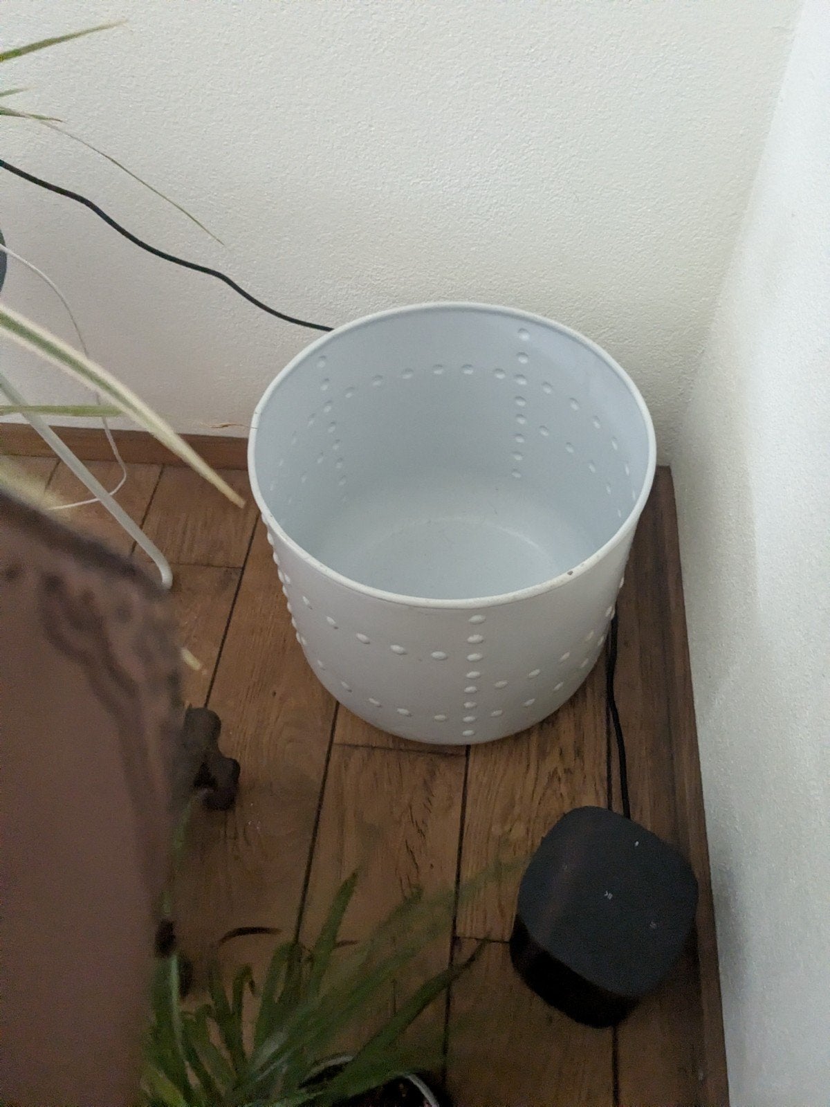 Stijlvolle Opbergton met Houten Deksel, Huis en Inrichting, Ophalen, Metaal, 50 tot 100 cm, Minder dan 50 cm