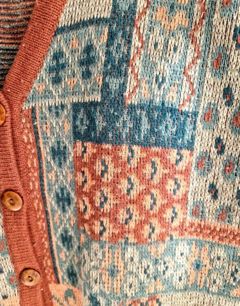 Uniek oud cozy cottagecore kleurrijk gebreid vest, Kleding | Dames, Ophalen of Verzenden, Zo goed als nieuw, Maat 46/48 (XL) of groter