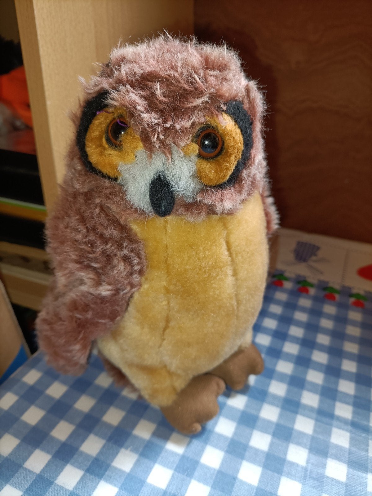 Uil knuffel bruin 20 cm groot gemeten zonder staart, Ophalen of Verzenden, Zo goed als nieuw, Overige typen