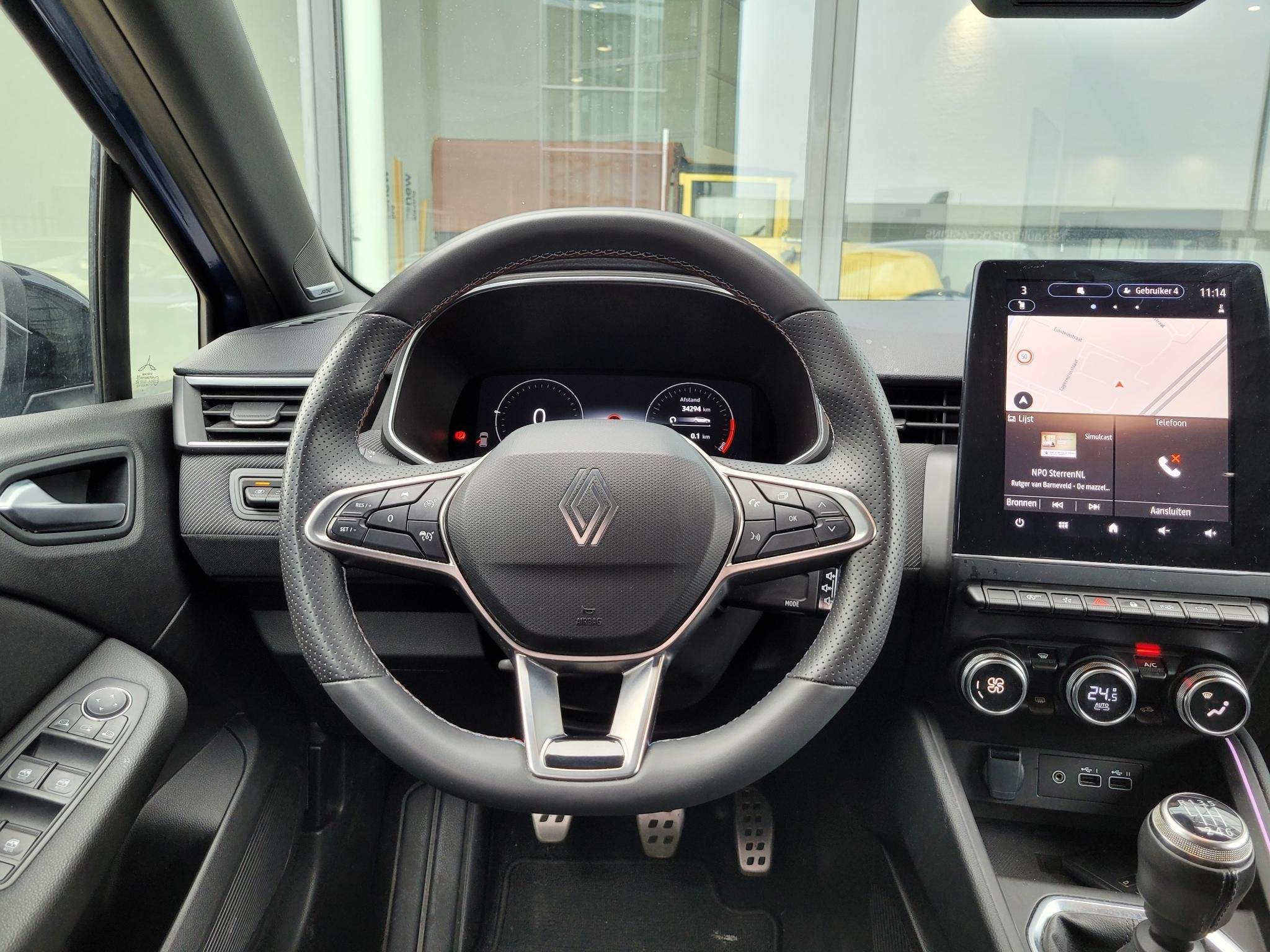 Renault Clio 1.0 TCe 90 GPF esprit Alpine | Bose Audio | 360, Gebruikt, Met garantie (alle), Blauw, Leder en Stof
