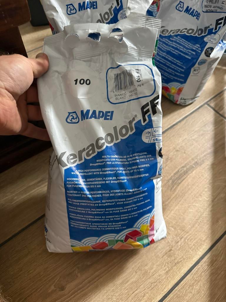 Mapei Keracolor FF Voegmortel Wit 5kg, Doe-het-zelf en Verbouw, Tegels, Ophalen of Verzenden, Nieuw, Overige materialen, Overige typen