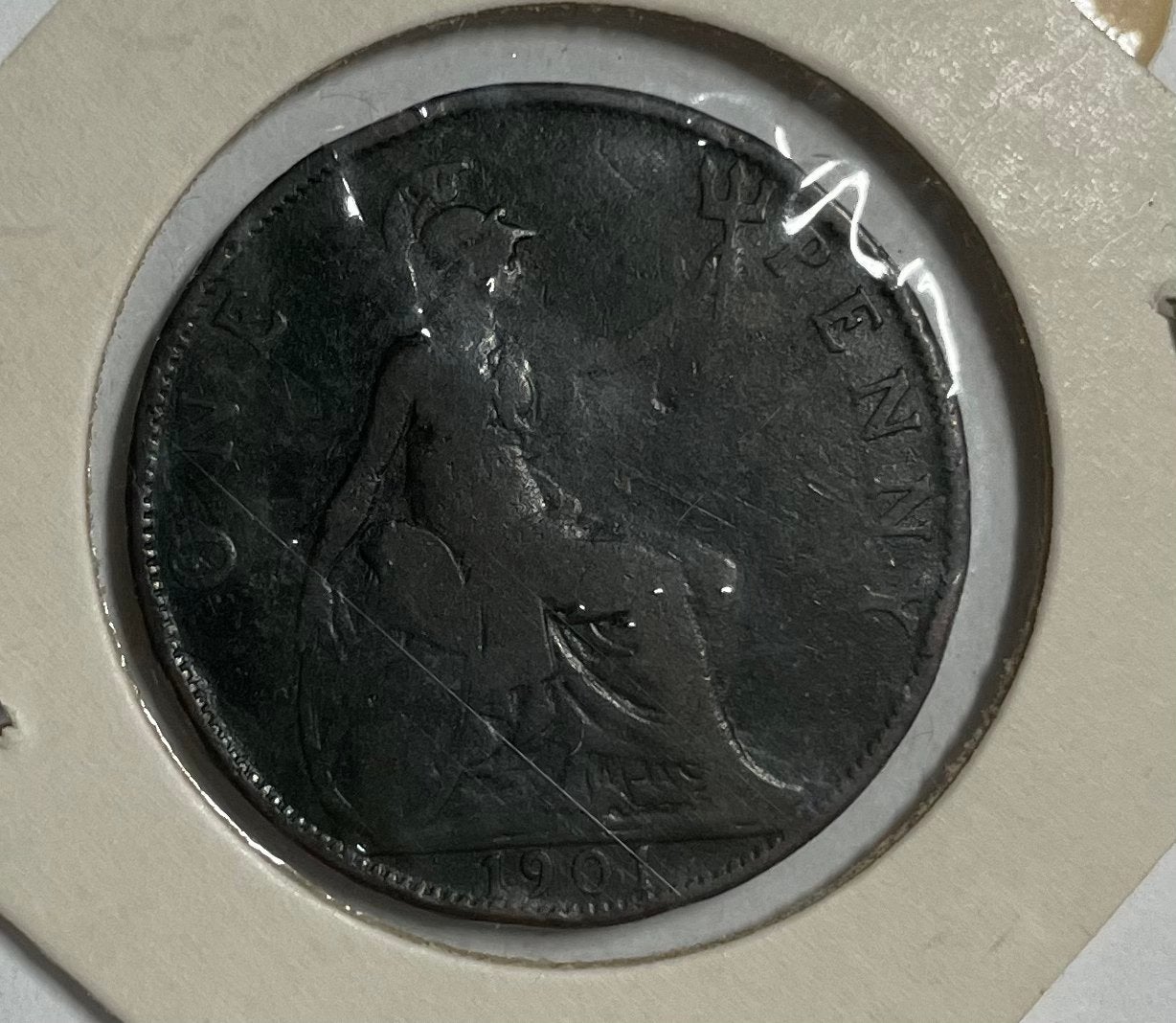 1 penny Engeland 1901, Ophalen of Verzenden, Overige landen