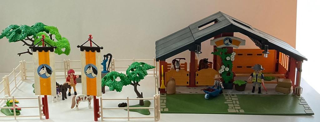 Playmobil 3120 paarden/pony boerderij (zie beschrijving), Ophalen of Verzenden, Gebruikt