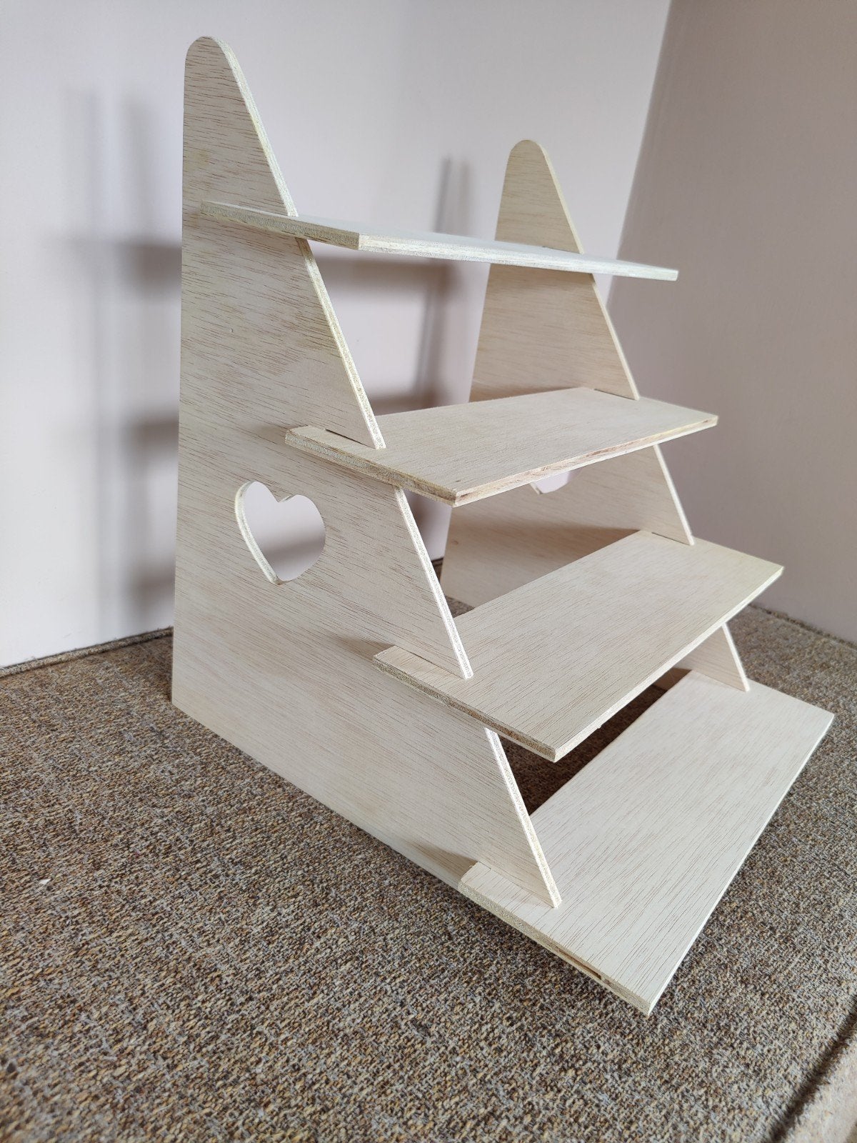 3x Zelfgemaakte houten etagère voor markt/presentatie, Etagère, Demontabel, Ophalen of Verzenden, Zo goed als nieuw
