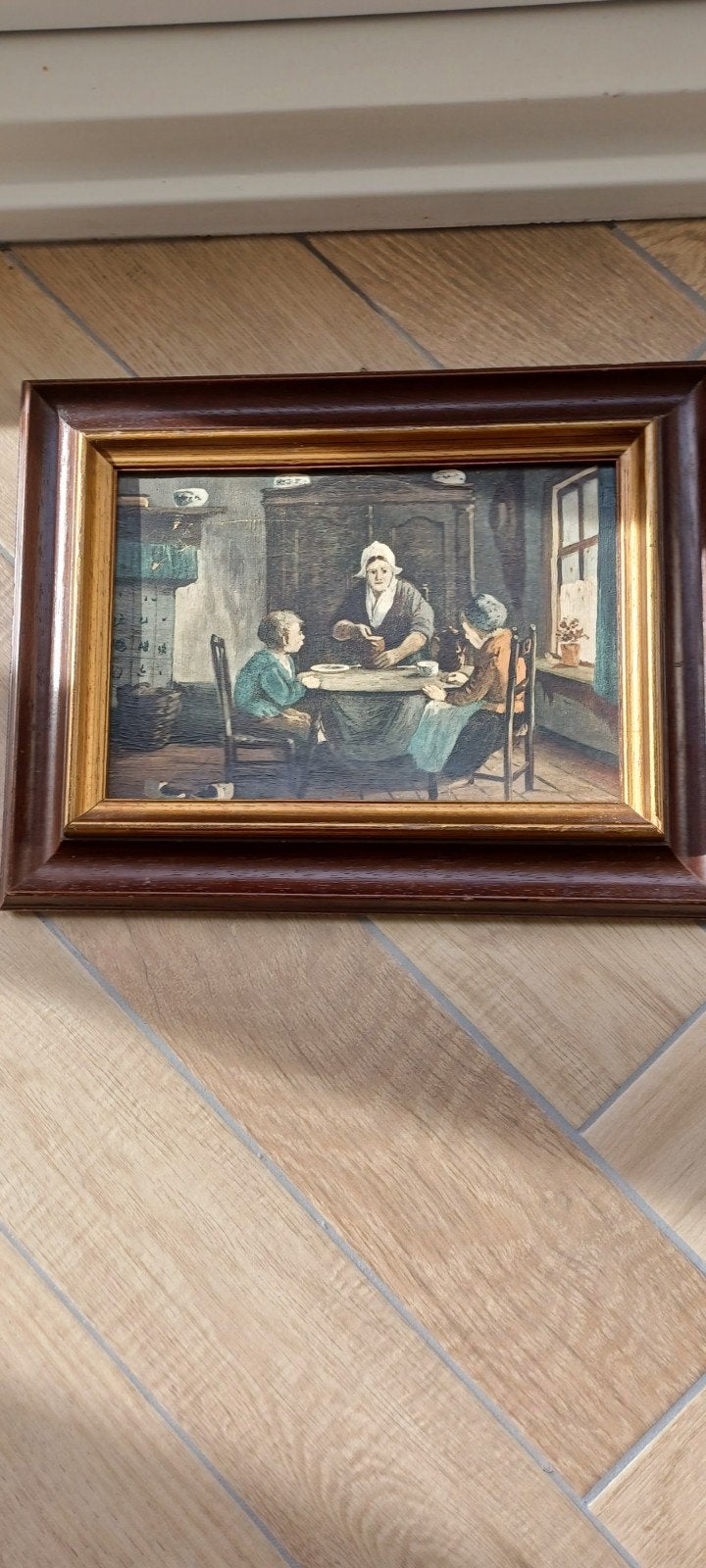 Antiek olieverfschilderij oud- Hollands interieur, Ophalen of Verzenden, Oud hollands, Portret of Personen