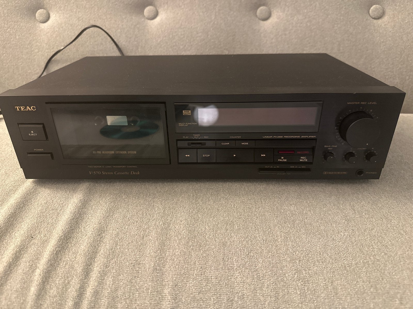 TEAC V-570 Stereo Cassette Deck - Uitstekende Staat, Audio, Tv en Foto, Ophalen of Verzenden, Enkel, Overige merken, Tiptoetsen