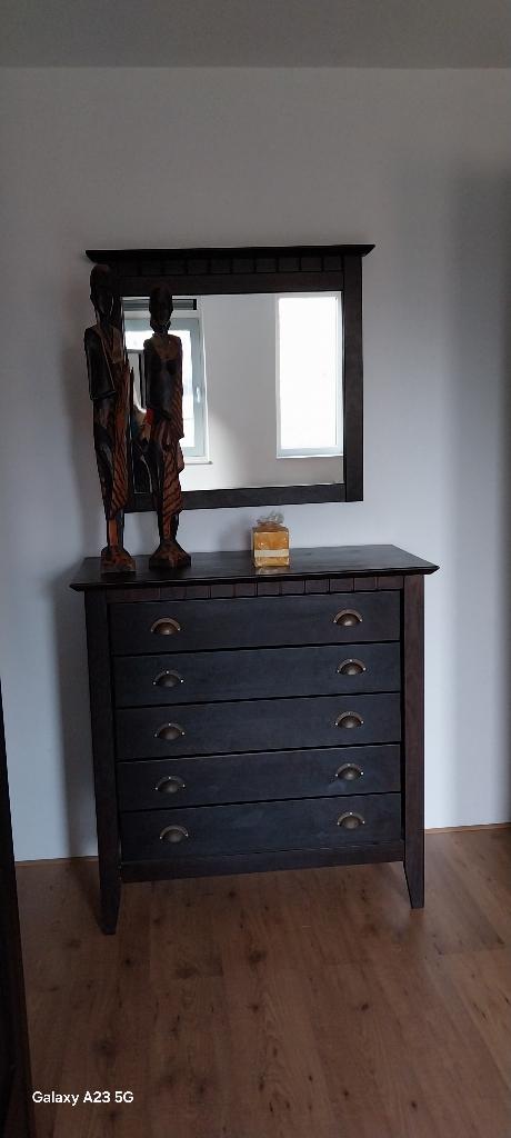 Wandkast met spiegel, Huis en Inrichting, Kasten | Vitrinekasten, Gebruikt, 100 tot 150 cm, 50 tot 100 cm, Klassiek koloniaal