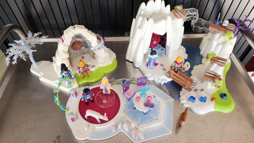Playmobil Frozen IJskasteel en IJsgrot Speelsets, Ophalen, Gebruikt, Complete set