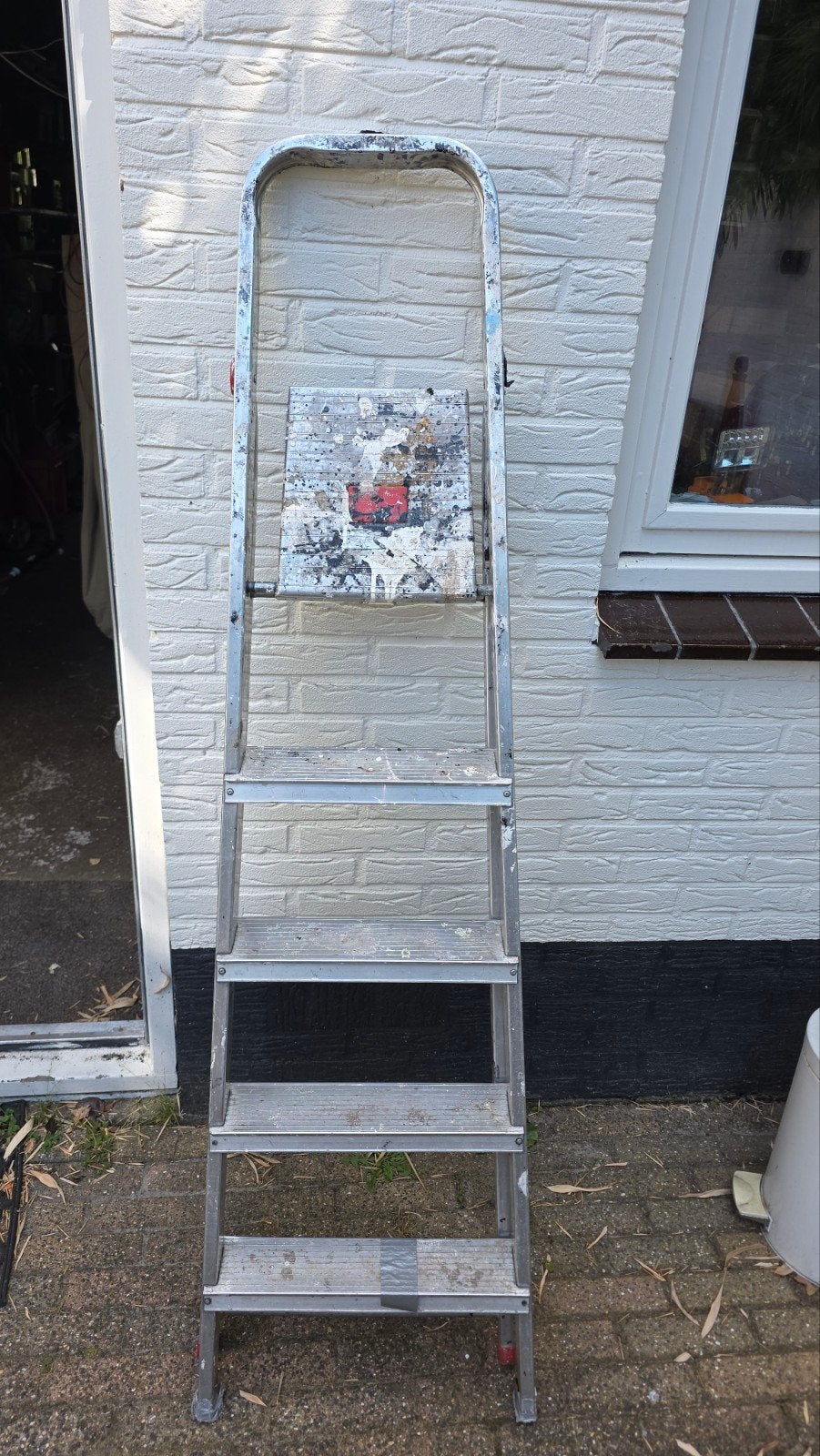 Gebruikte aluminium trap met platform, Ophalen of Verzenden, Gebruikt