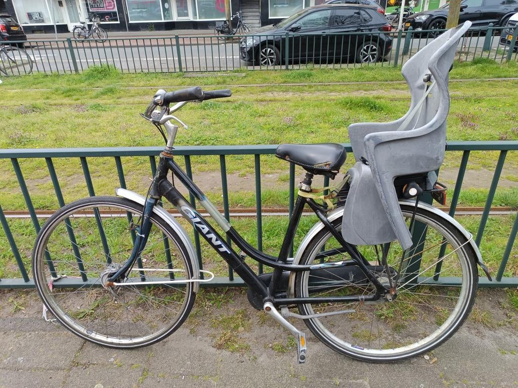 Giant moederfiets 28 inch met kinderzitje - 6 versnellingen, Ophalen