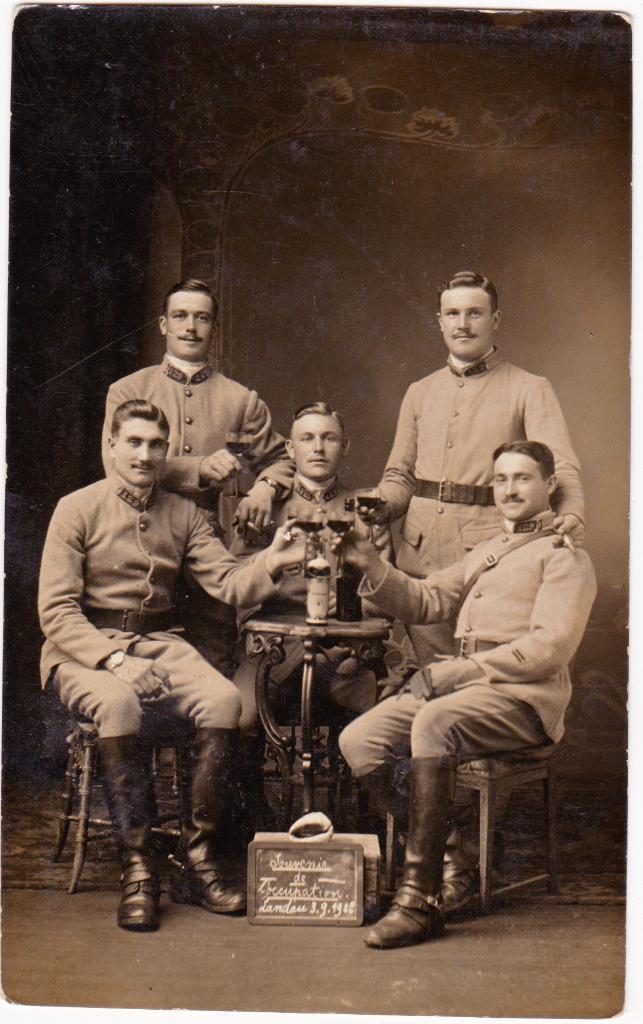 Antieke Foto Bezetting Landau 129e RI 1922, Verzenden, Landmacht, Nederland, Foto of Poster