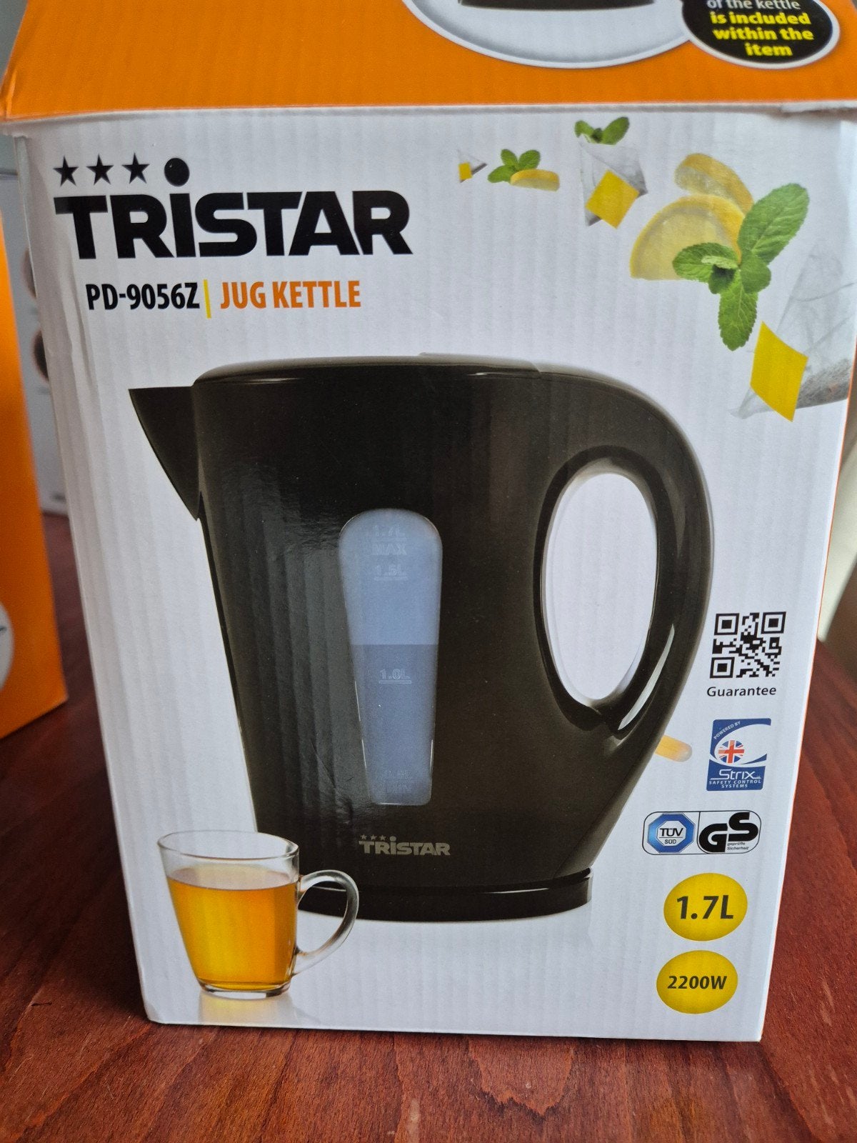 Tristar PD-9056Z Jug Kettle - 1.7L, 2200W, 1 tot 2 liter, Ophalen of Verzenden, Zo goed als nieuw