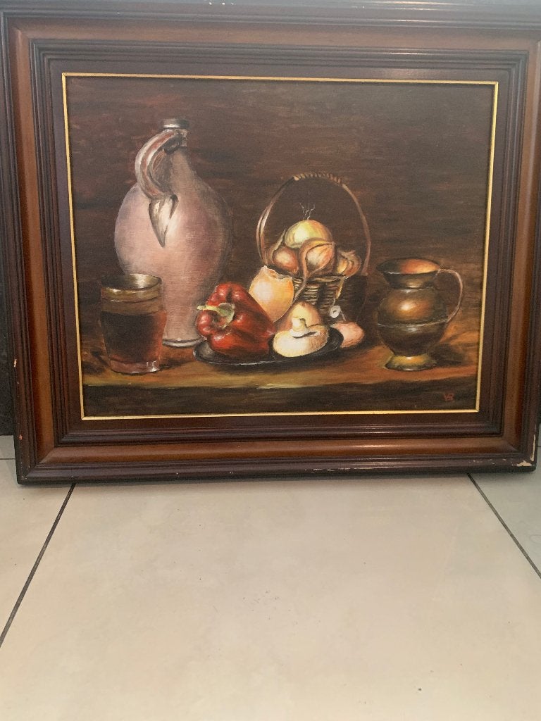 Schilderij, Antiek en Kunst, Doek, Stilleven, Impressionistisch, Ophalen of Verzenden