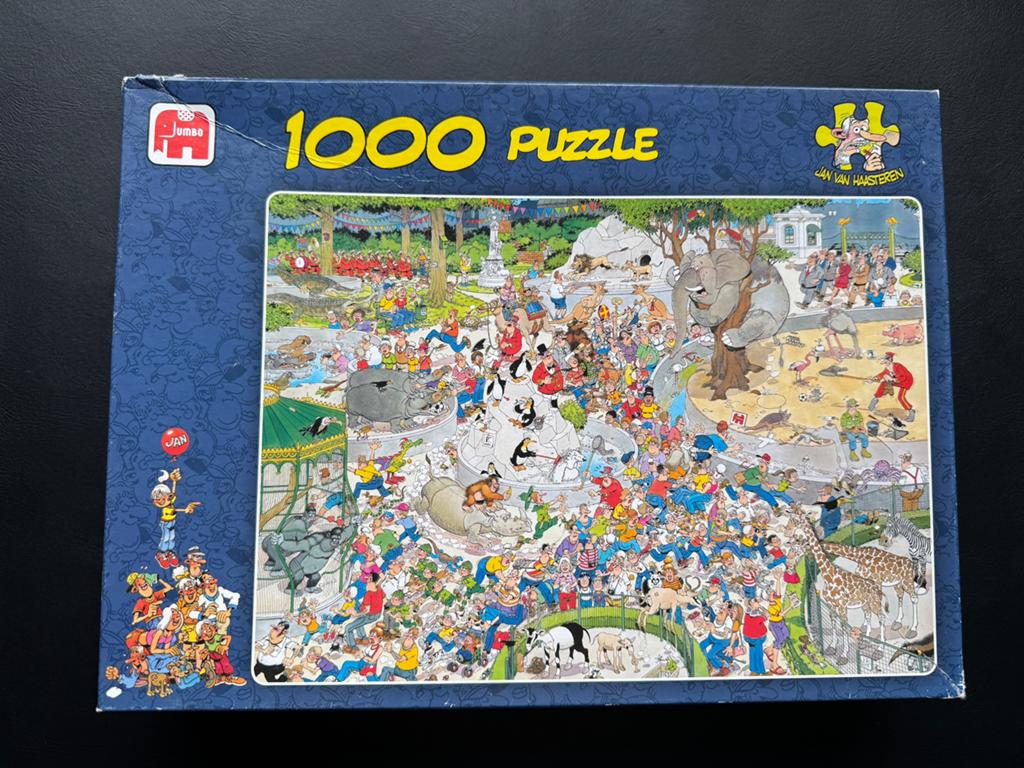 Jan van haasteren - 1000 stukjes - dierentuin!, Ophalen of Verzenden, 500 t/m 1500 stukjes, Gebruikt