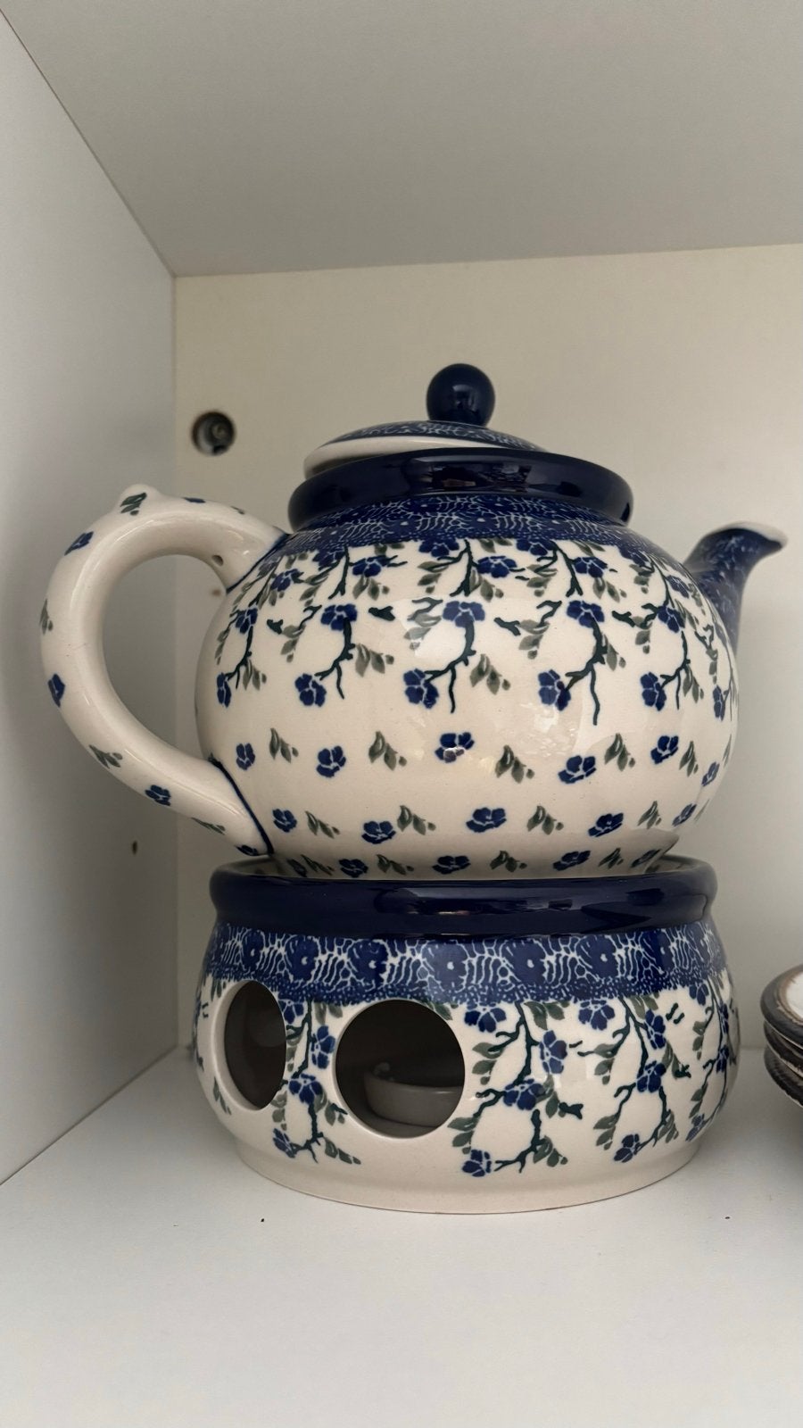 Bunzlau Castle Theepot met Warmhouder en Waxinelichthouder, Overige materialen, Overige merken, Ophalen of Verzenden, Zo goed als nieuw