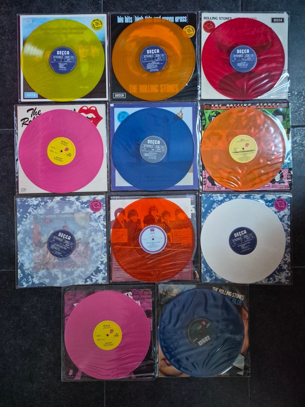 Rolling Stones coloured vinyl collectie 11x lp, Cd's en Dvd's, Ophalen of Verzenden, Zo goed als nieuw, 12 inch
