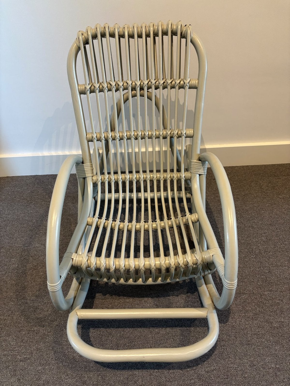 Rotan kinder schommelstoel in lichte kleur, Ophalen, Overige kleuren, Riet of Rotan, Zo goed als nieuw
