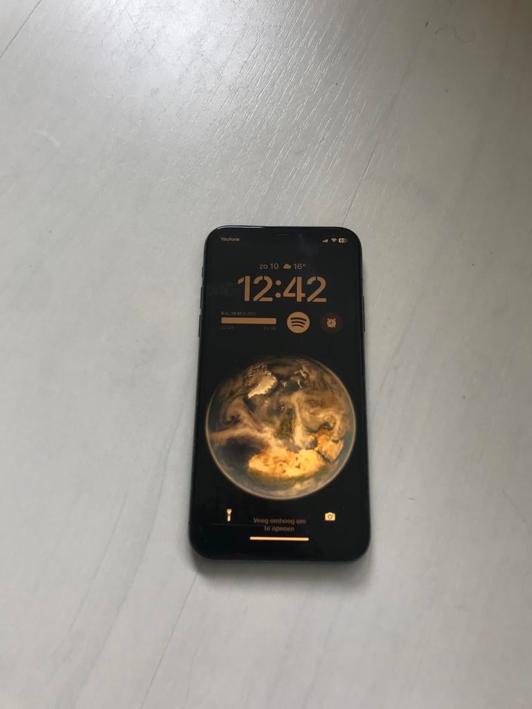iPhone X met hoesje (zie beschrijving), Telecommunicatie, Mobiele telefoons | Apple iPhone, Ophalen, Gebruikt, Zwart, IPhone X
