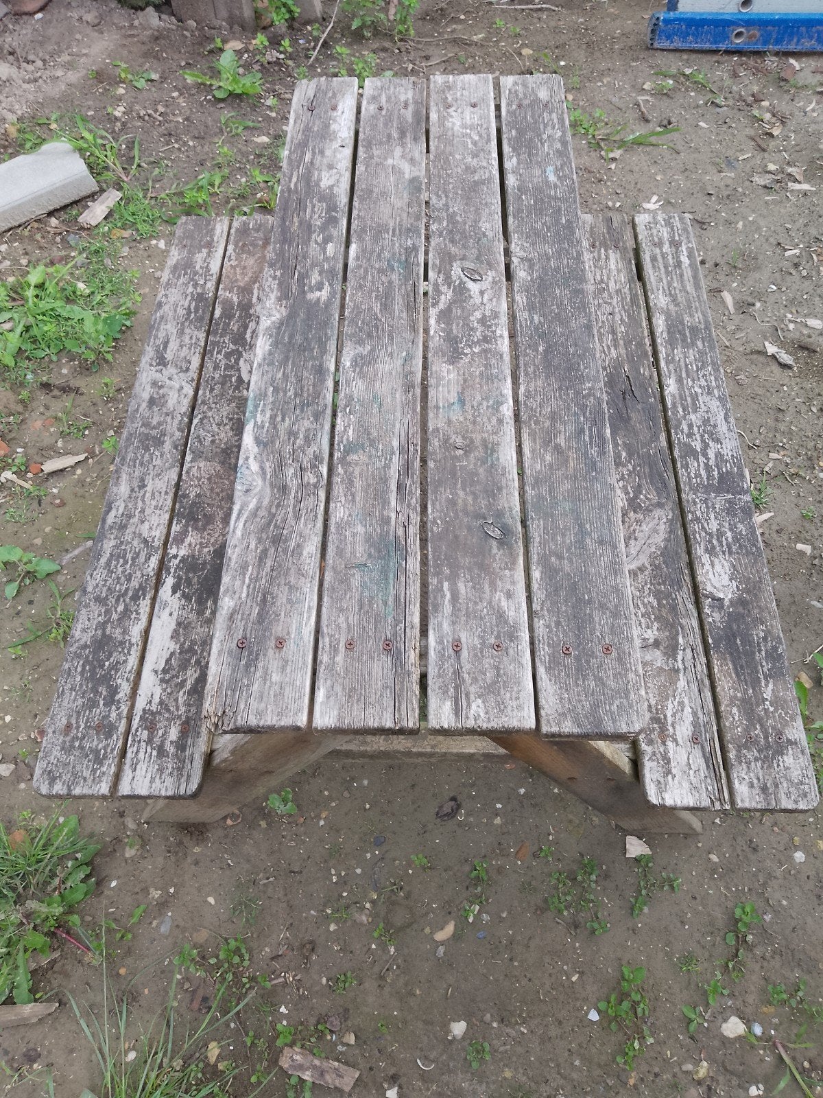 Kinder picknicktafel - heeft wat aandacht nodig, Gebruikt, Rechthoekig, Hout, Ophalen