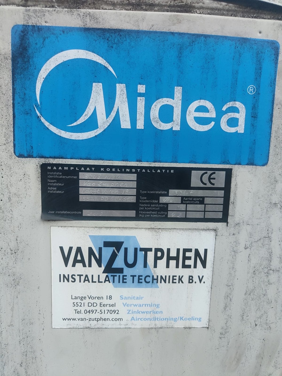 Midea Buitenunit Airco - Krachtige Koeling 2 stuks, Witgoed en Apparatuur, Airco's, Gebruikt, 3 snelheden of meer, Ophalen of Verzenden