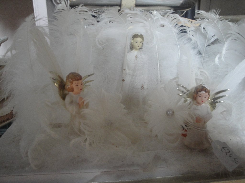 antiek engelen tafereeltje kerst, Ophalen of Verzenden