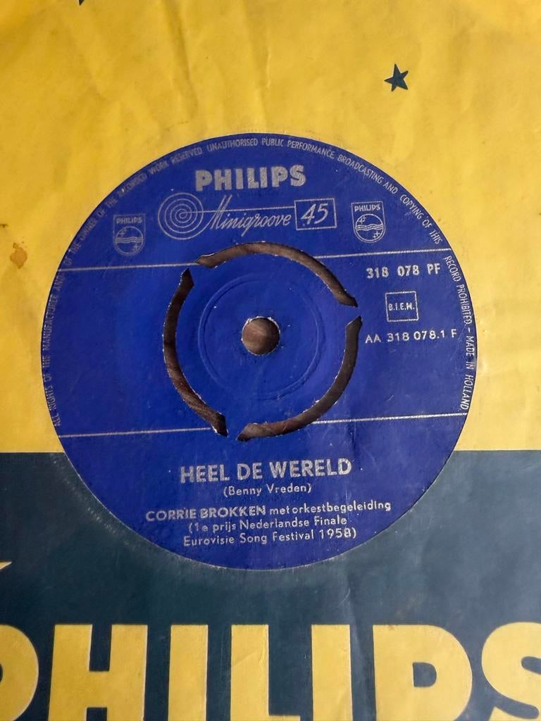 Corrie Brokken - Heel De Wereld / Weet Je (Single 1958), Gebruikt, 7 inch, Ophalen of Verzenden, Levenslied of Smartlap