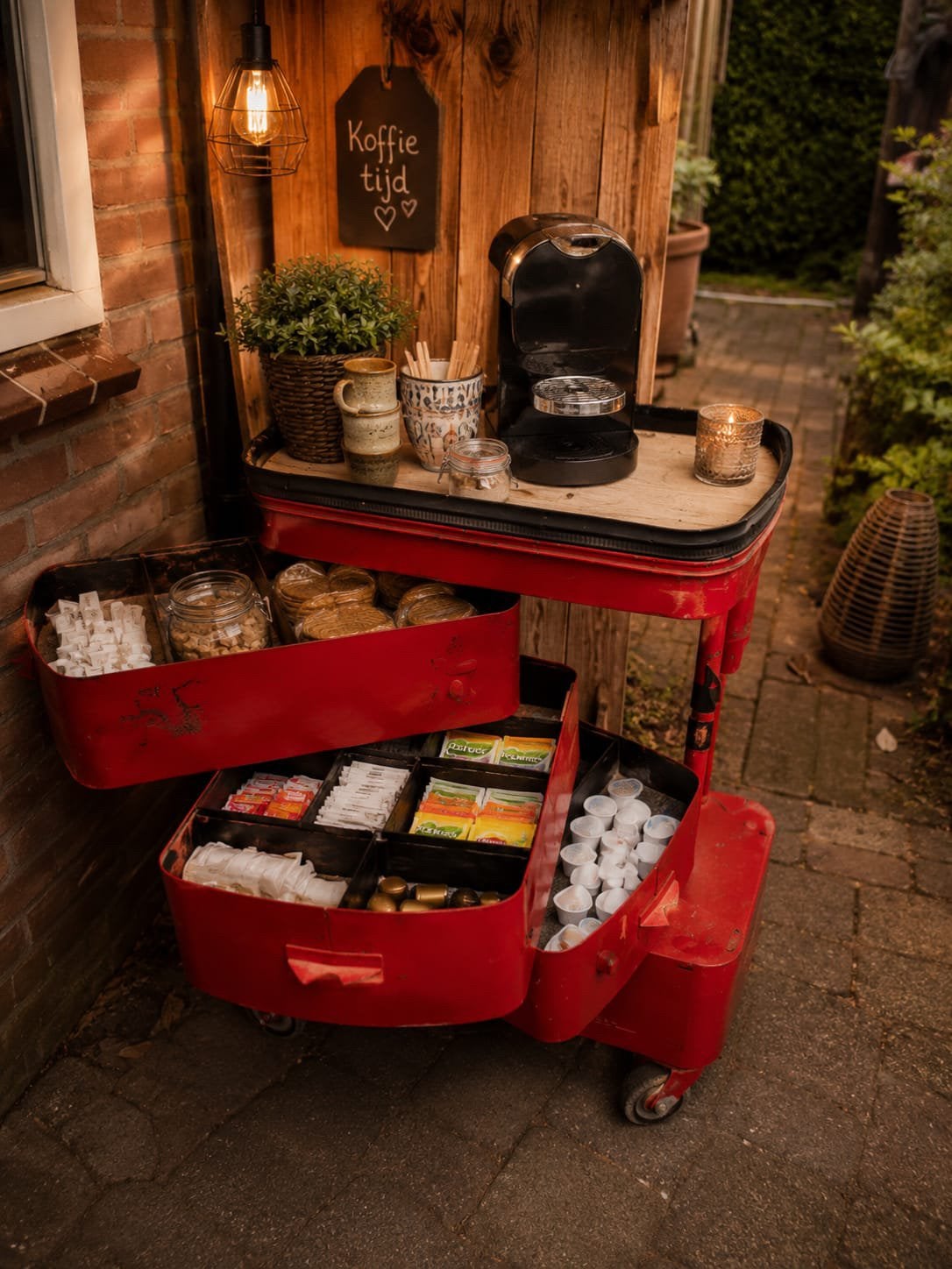 Vintage Stahlwille Rollmaster gereedschapkar, koffiekar, Doe-het-zelf en Verbouw, Ophalen, Gebruikt